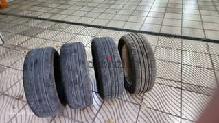 طقم كاوتشات Bridgestone مقاس 18 run flat كالجديدة