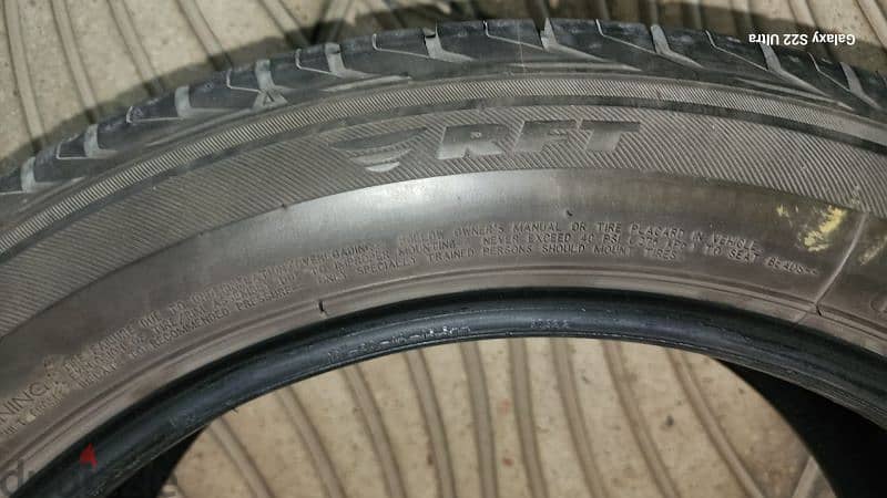 طقم كاوتشات Bridgestone مقاس 18 run flat كالجديدة 3