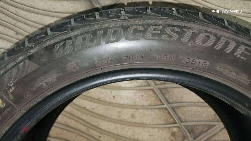 طقم كاوتشات Bridgestone مقاس 18 run flat كالجديدة 4