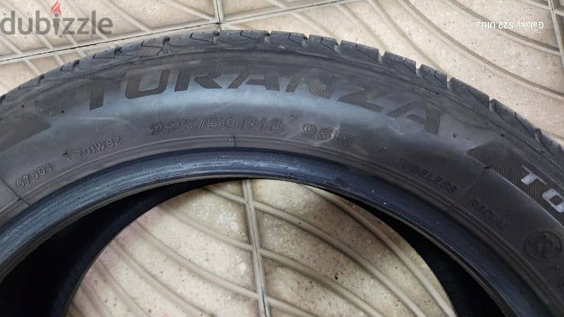 طقم كاوتشات Bridgestone مقاس 18 run flat كالجديدة 5