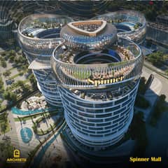 مكتب اداري للبيع في العاصمة الادارية MU23 مول Spinner Mall تشطيب كامل