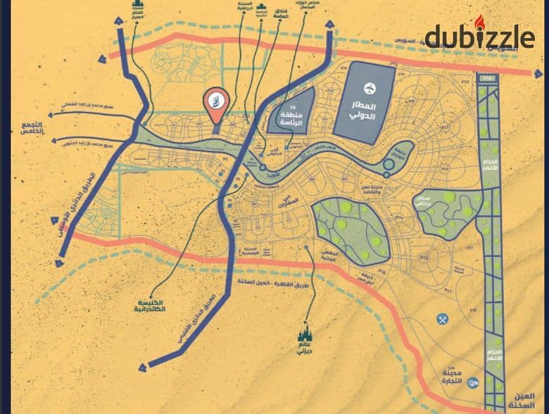 مكتب اداري بسعر الطرح لسرعة البيع استلام فوري متشطب بالكامل علي وجهة المول في العاصمة الادارية مول ذها بارك Zaha park 6