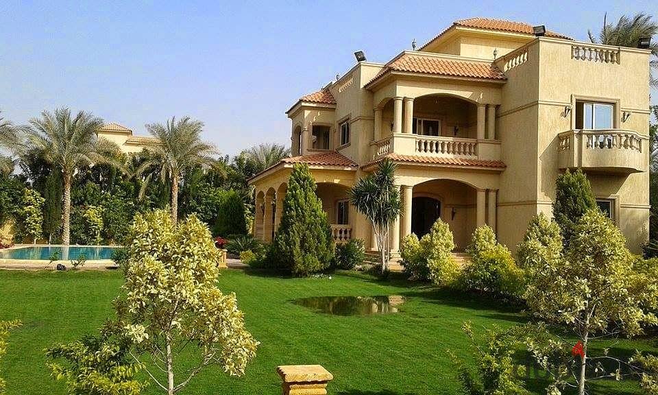 For sale, the last standalone villa 374m, in Hyde Park Compound, Golden Square, in front of AUC 2