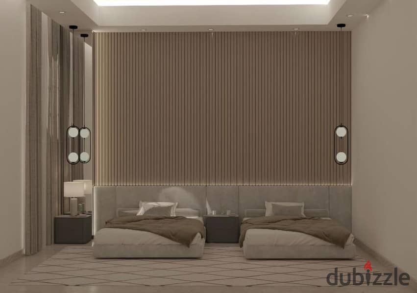 Experience luxury living in a fully-finished garden apartment with a stunning view in the heart of Old Sheikh Zayed. 7