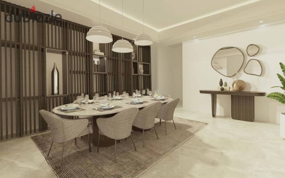 Experience luxury living in a fully-finished garden apartment with a stunning view in the heart of Old Sheikh Zayed. 16