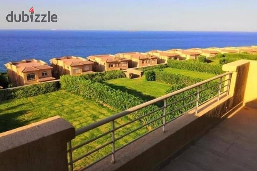 Chalet with 5% down payment for sale in Telal Sokhna Village, fully finished, view directly on the sea, in installments over 8 years 8