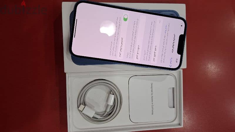 iphone 13 128g 100% لسه في ضمان ابل لشهر 7/2025 5