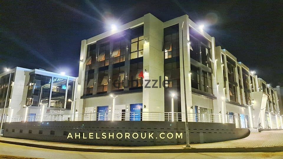 The last shop, ground floor, for sale in the strongest mall in Shorouk, Value Mall, in front of Dar Misr and Ganet Misr, shop 36 m, directly on plaza 20