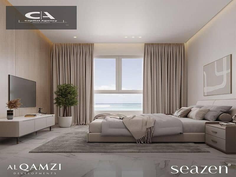 Two-room chalet with a distinctive garden in Seazen Al Sahel | cash dis 24% | Only 10% down payment, fully finished with kitchen and air conditioners 2