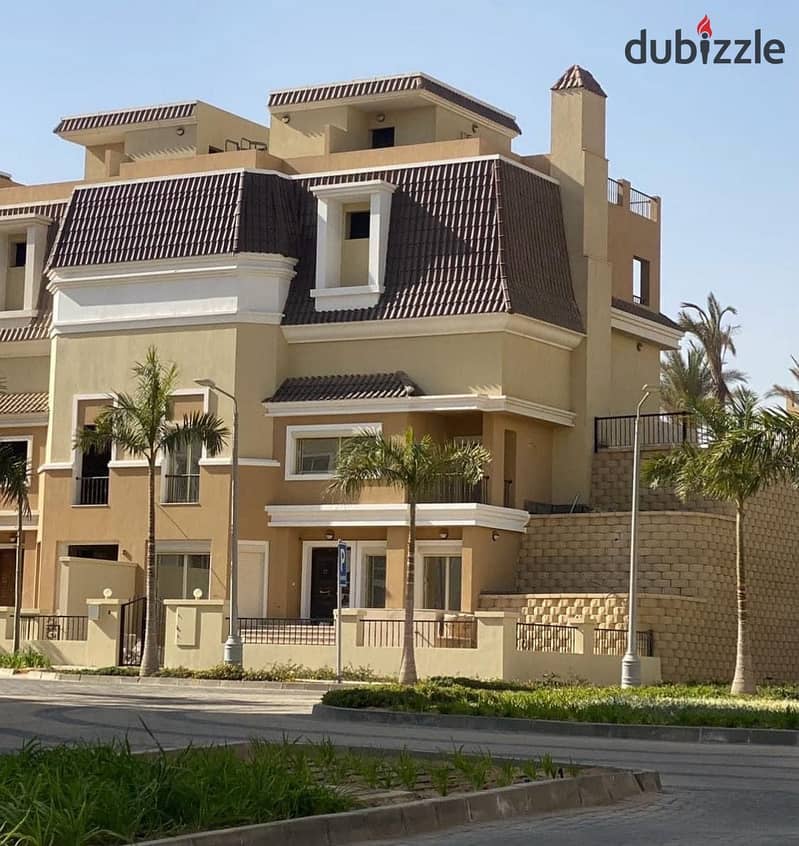 Villa for sale, in Sarai Compound New Cairo directly in front of Madinaty 2