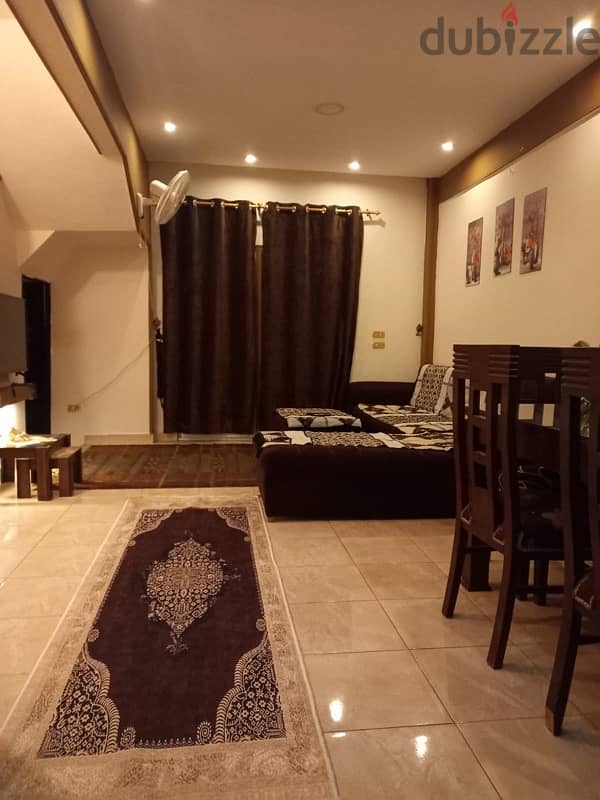 شالية للايجار مفروش الشيخ زايد بجوار مول مزار for rent fully furnished 2