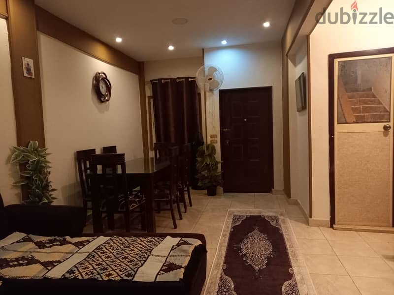 شالية للايجار مفروش الشيخ زايد بجوار مول مزار for rent fully furnished 3