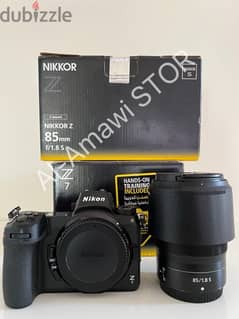 ‏افضل سعر    Nikon Z7 I Body Shutter 60k  Nikon 85f/1.8S  ‏ 0