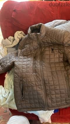 polo brown puffer jacket for sale original size L