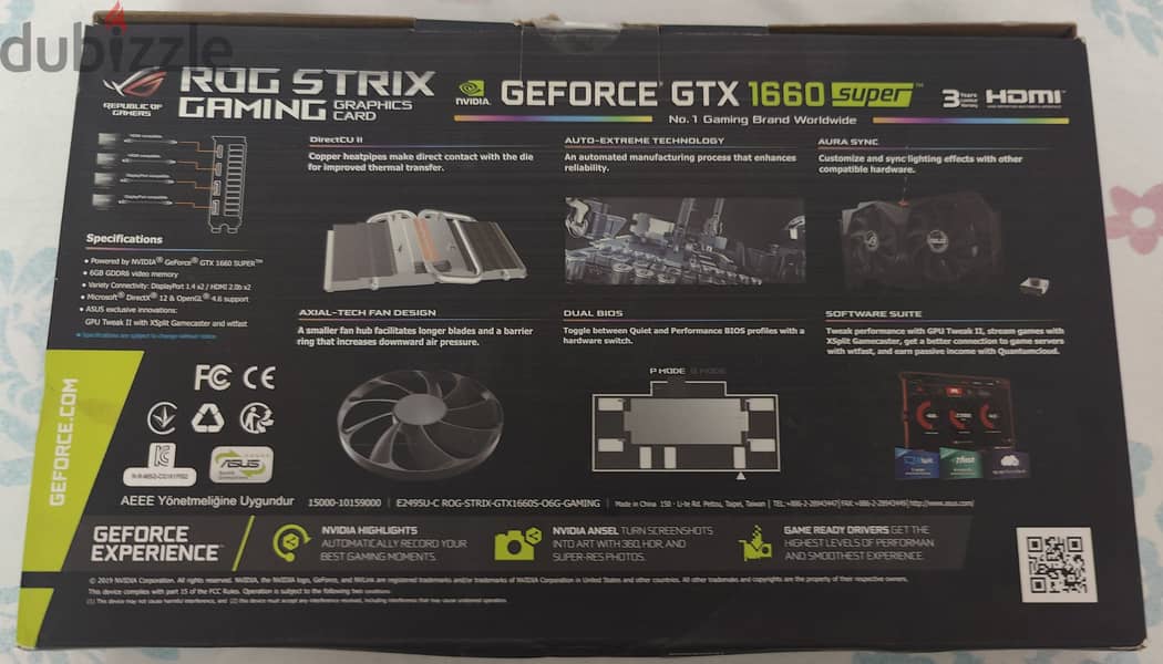 GTX 1660 Super ASUS ROG STRIX  اعلي نسخة للكارت ده 5