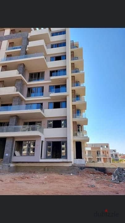 An apartment with immediate receipt, fully nautical, with the highest location and view in Al Bosco Compound - Mostaqbal City 4