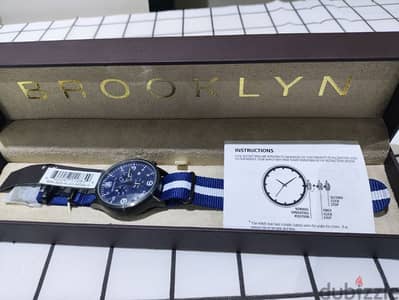 Brooklyn Bedford Brownstone Chronograph Blue Dial Men's Watch