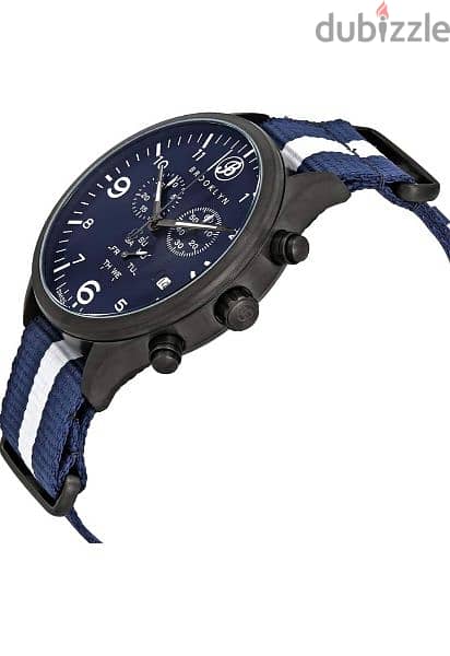 Brooklyn Bedford Brownstone Chronograph Blue Dial Men's Watch 4