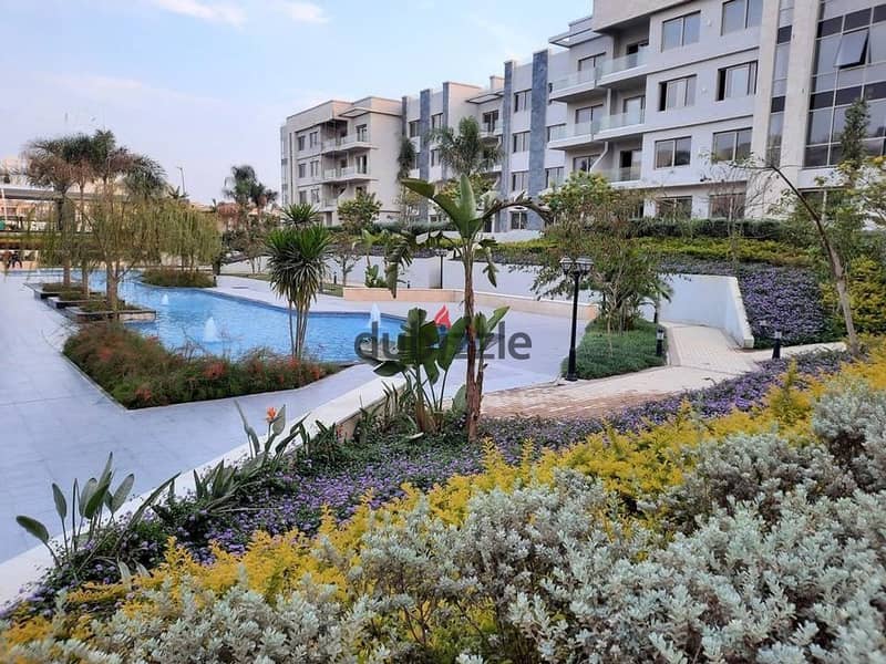 Apartment with garden, immediate receipt and fully finishing, for sale in Fifth Settlement 5