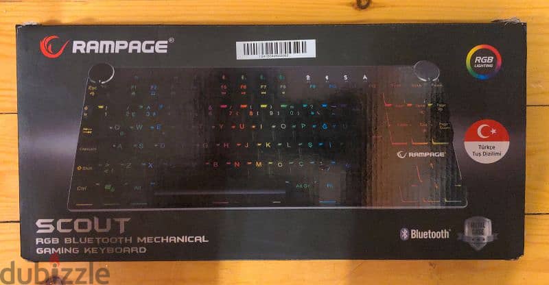 Original RAMPAGE Gaming RGB Wireless Mechanical Keyboard كيبورد جيمينج 0