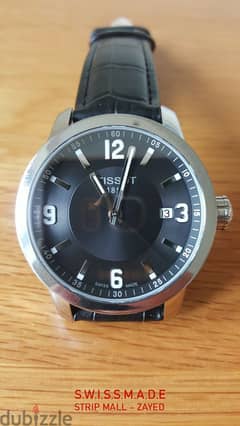 TISSOT Black Men's Watch ساعة تيسوت سويسرية