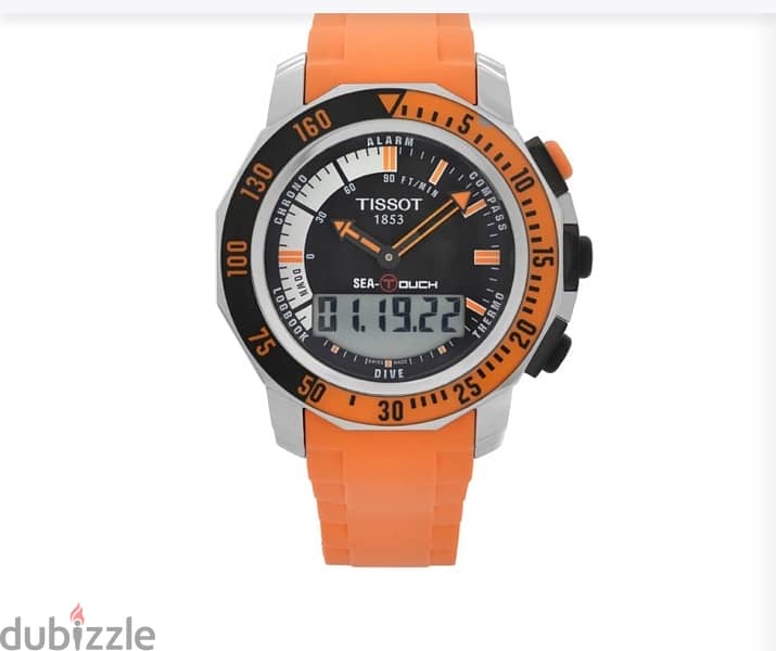 tissot sea touch black digital 1