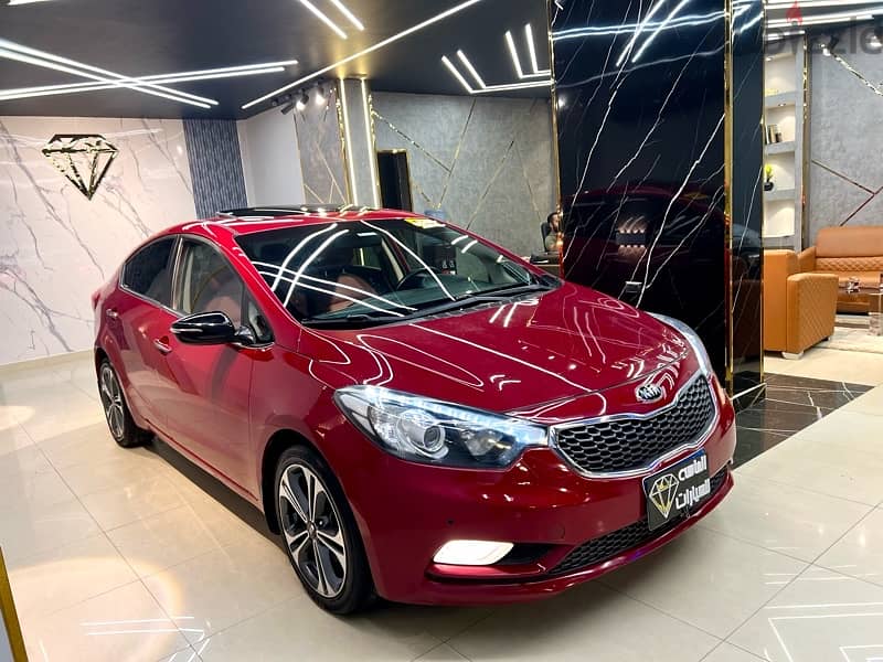 Kia Cerato 2015 فابريكة بالكامل بره وجوه 4