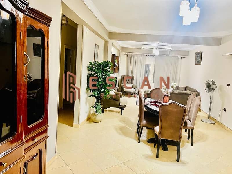 Furnished apartment for rent in the first compound, super luxe finishing, 250 m 6