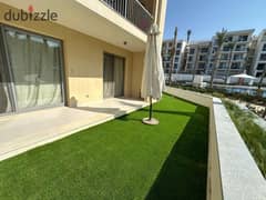 chalet for sale at marassi north coast | fully finished& furnished | Ready to move | prime location | ground with garden 0