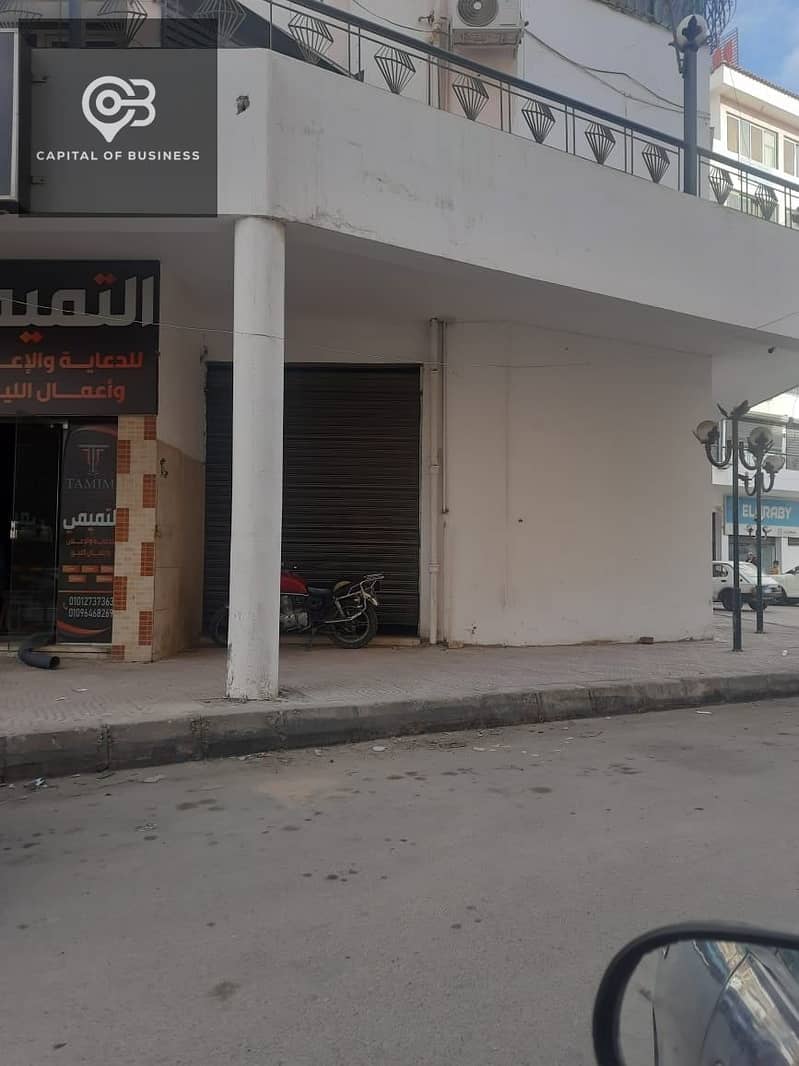 Shop for sale, excellent finishing façade, with an area of 28 m, in a privileged location in Al-Jawhara Mall in the tenth of Ramadan 2