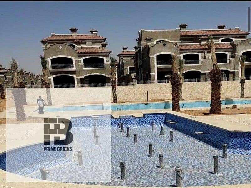 For sale, a twin house in Patio Prime,  in Shorouk, ready to move in, immediate receipt in installments for up to 5 years, next to Car 6