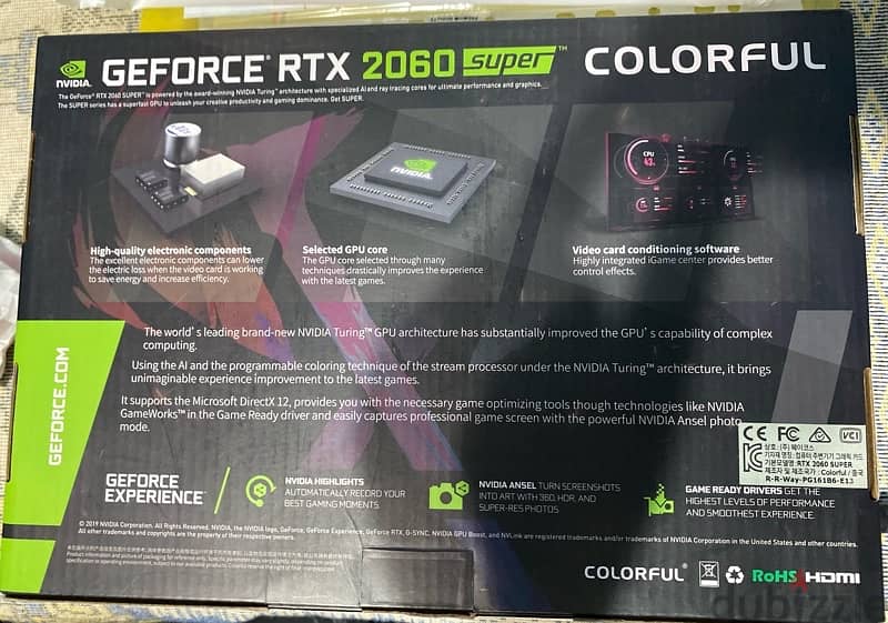 Colorful GeForce RTX 2060 SUPER 8GB GDDR6 Dual Fan 4