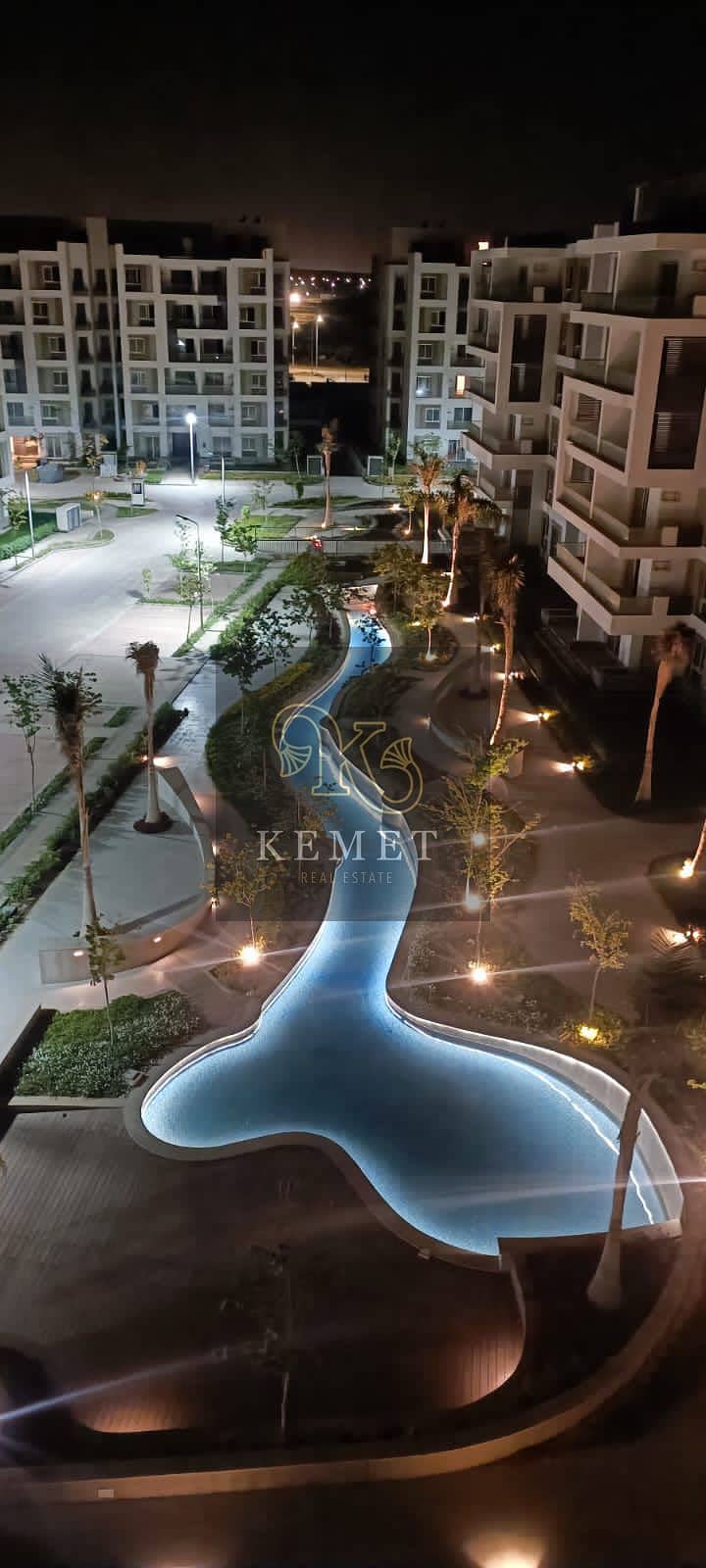 Apartment for sale, ready to move, area 180, with down payment and installments, in the Beta Greens residential compound in Mostakbal City 11