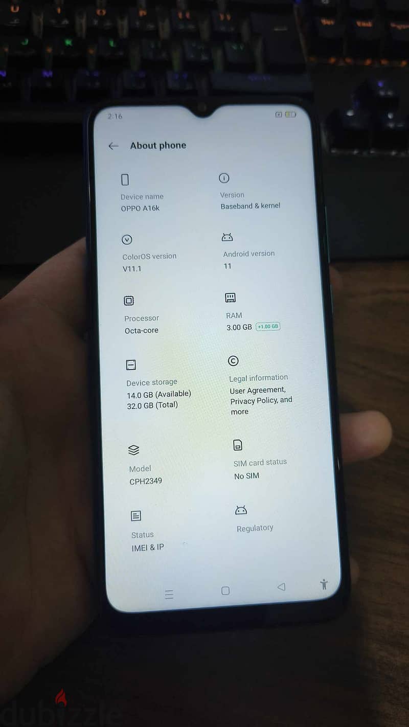 OPPO A16k للبيع 2