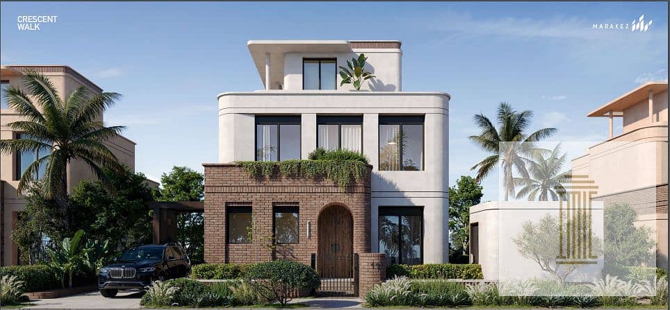 للبيع بسعر الطرح الاول فيلا منفصلة 455متر 4 غرف حمام سباحة خاص كمبوند CRESCENT WALK من فواز الحكير وشركة مراكز قسط علي 8سنوات 7