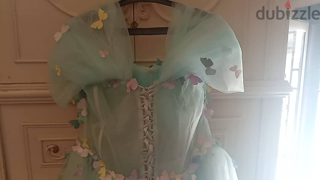 custom made butterfly ballroom soiree dress with corset only wore once 2