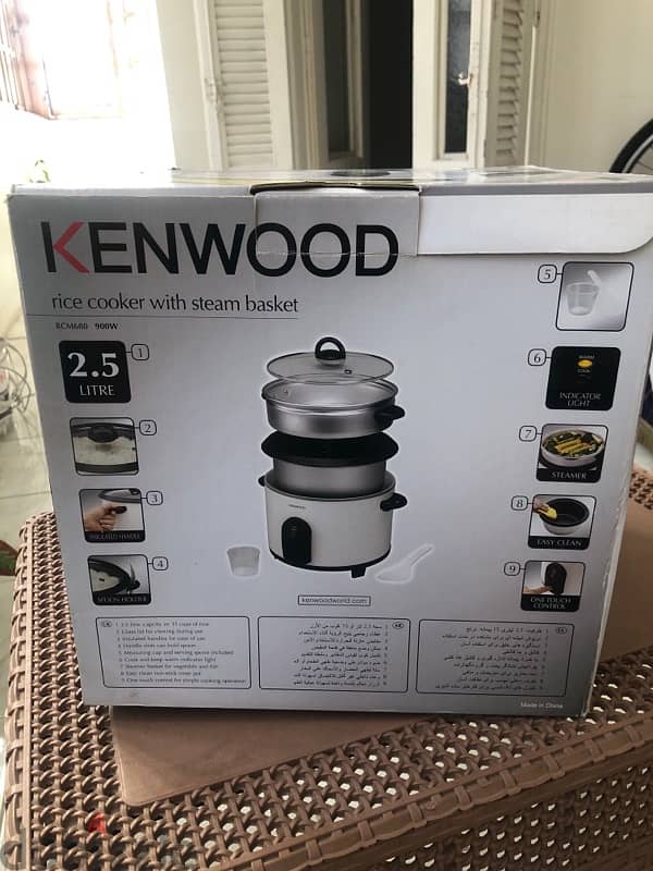 طباخة رز بالبخار kenwood rice cooker 2.5 l 1