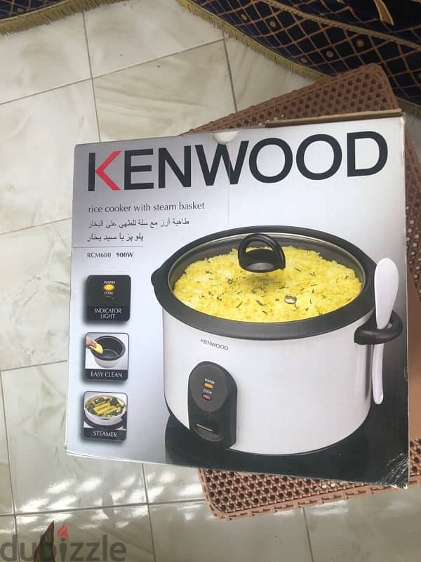 طباخة رز بالبخار kenwood rice cooker 2.5 l 3