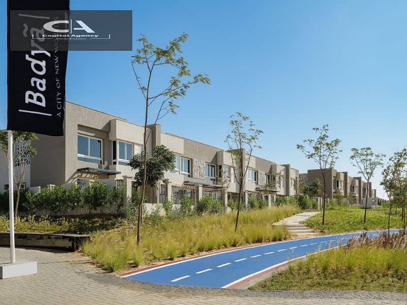 Apartment for sale, 80 meters, with only 5% down payment In the heart of October in Badya Palm Hills Compound View on the landscape | Installments ove 12