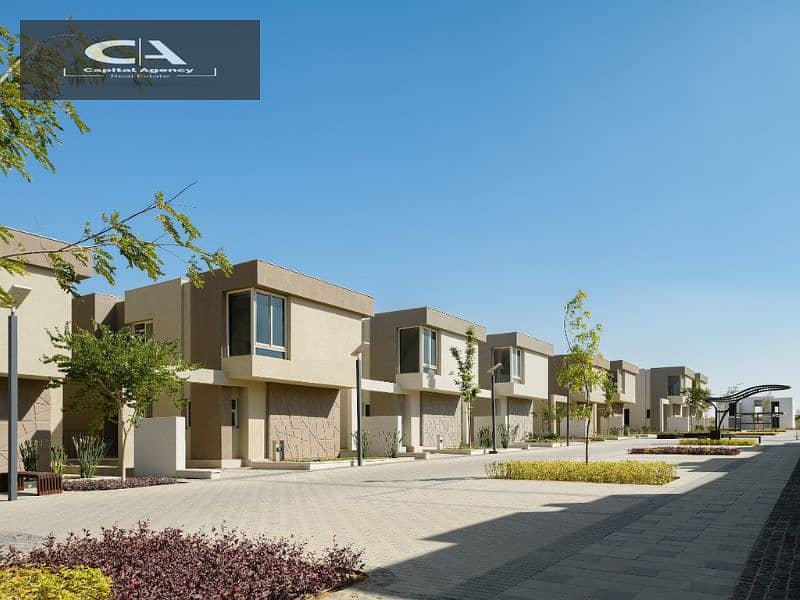 Apartment for sale, ground floor, garden, with only 5% down payment In the heart of October in Badya Palm Hills Compound View on the landscape | Insta 15