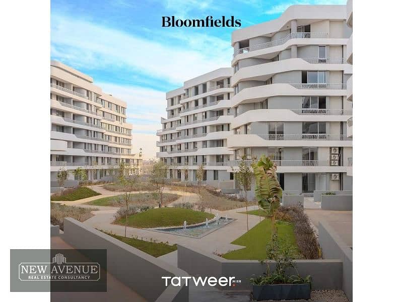 Corner north-oriented apartment in Bloomfields Mostkbal city, First floor,3 bedrooms,2 bathrooms, Bua 149 m 1