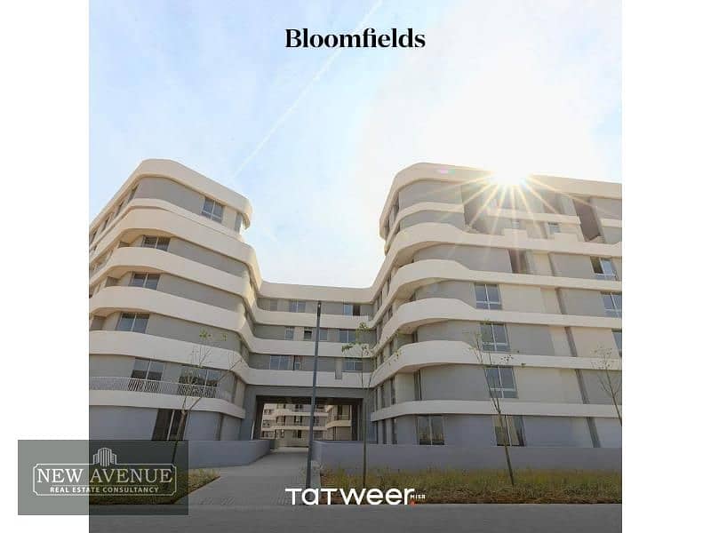 Corner north-oriented apartment in Bloomfields Mostkbal city, First floor,3 bedrooms,2 bathrooms, Bua 149 m 2