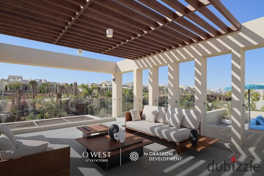 Apartment for immediate delivery, fully finished, for sale in Orascom October, with a 15% down payment and installments over 9 years - O West October 4