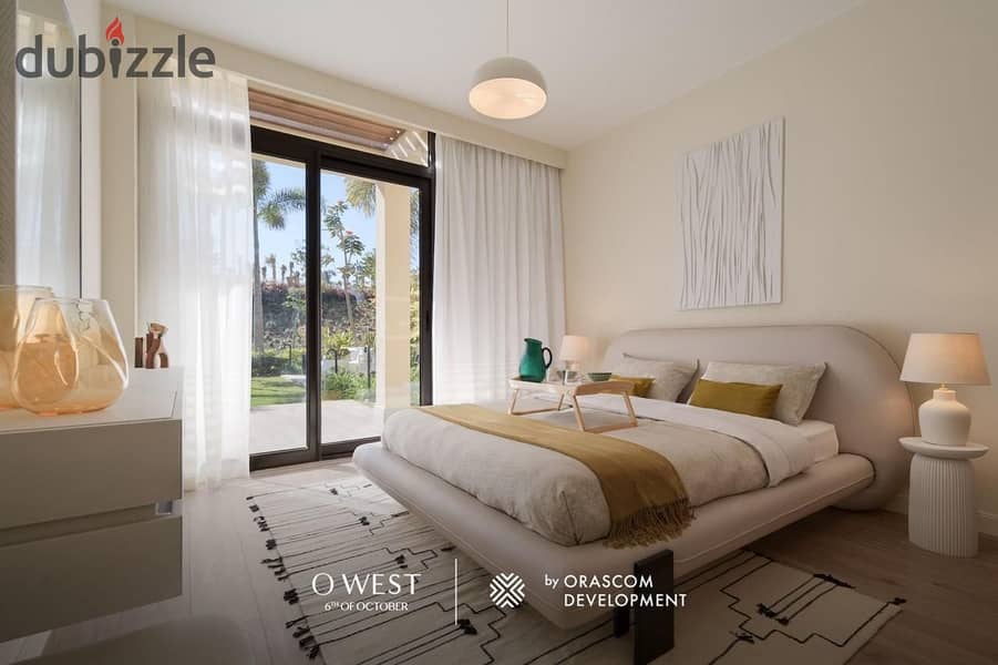 Apartment for immediate delivery, fully finished, for sale in Orascom October, with a 15% down payment and installments over 9 years - O West October 6