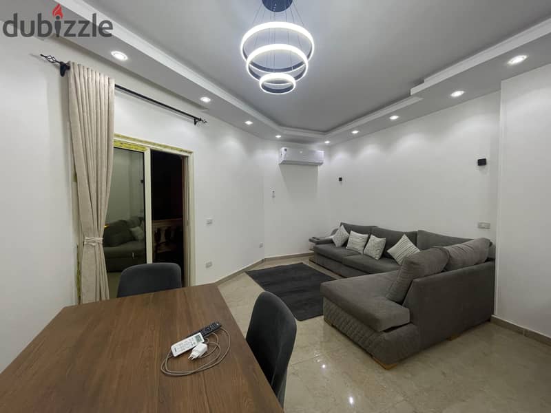 Furnished apartment for rent at an attractive price in Banafseg Buildings in the First Settlement 2