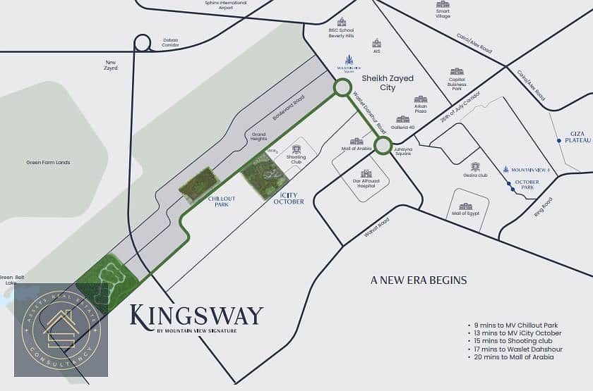 Own a Roof Villa with first and lowest price in Mountain View New Project KINGSWAY at 6th October , 5 Minutes away from Chillout and iCity 22