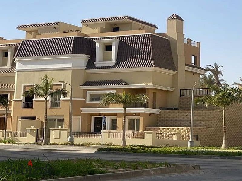 Villa 210m for the price of an apartment in an excellent location on Suez Road, Sarai Compound, New Cairo 3