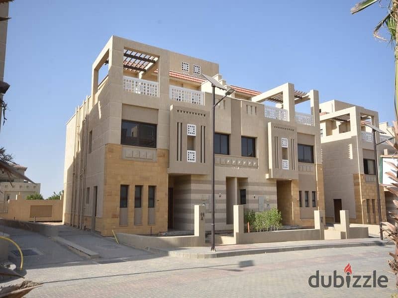 Villa for sale, twin house, 252 sqm, in Green 4 Compound, next to Palm Hills and near Sheikh Zayed 12