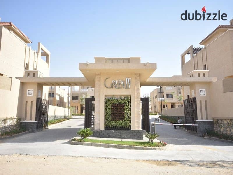 Villa for sale, twin house, 252 sqm, in Green 4 Compound, next to Palm Hills and near Sheikh Zayed 14