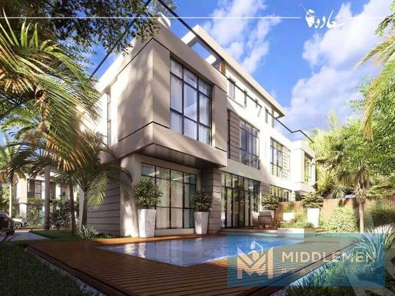 town house 280 m prime location directly on lake saada new cairo 5